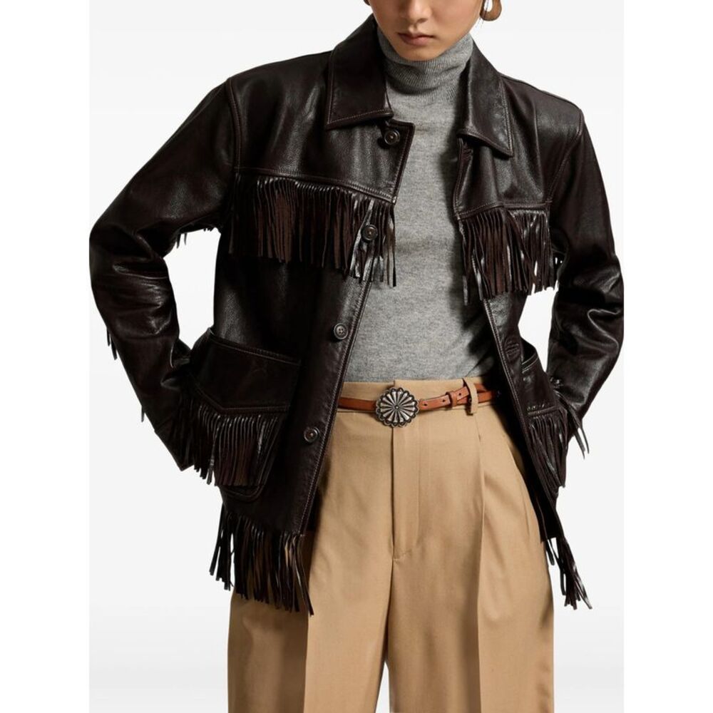 Ralph Lauren Brown Jackets - Leather Jackets Women - Picture 4 of 6